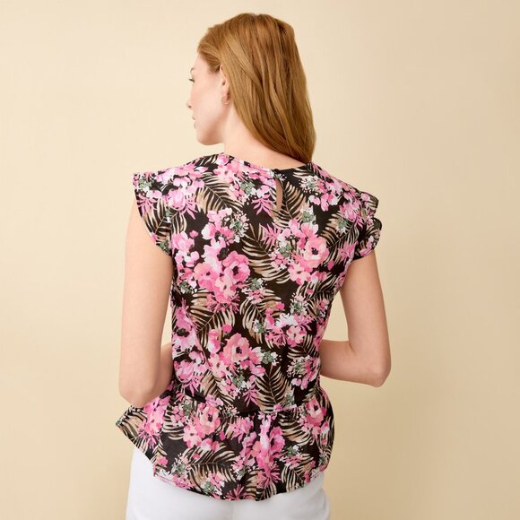 Size M - Northern Reflections - Peplum Sleeveless Top -  Floral - Picture 14 of 14